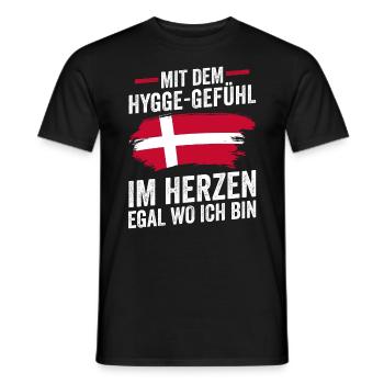 Danois Danemark - T-shirt homme - noir - Devant - AI Model Male 178 light (178cm)
