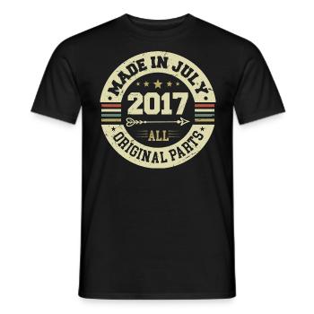 Juli 2017 Geburtstagsgeschenk 2017 I Made in July - Männer T-Shirt - Schwarz - Vorne - AI Model Male 178 light (178cm)