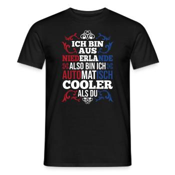 Pays-Bas Pays-Bas Pays-Bas - T-shirt homme - noir - Devant - AI Model Male 178 light (178cm)