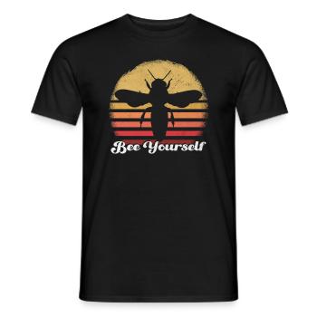 Bee Yourself Message positif Bee Art - T-shirt homme - noir - Devant - AI Model Male 178 light (178cm)