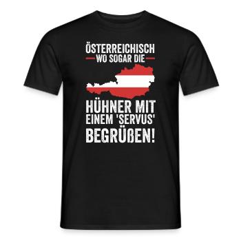 Austrians Austria - Men's T-Shirt - black - Front - AI Model Male 178 light (178cm)