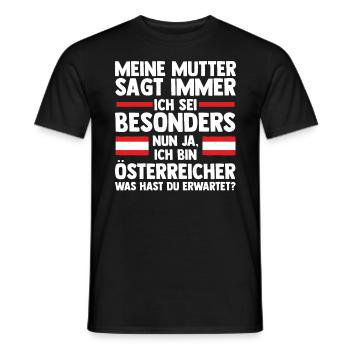 Austrians Austria - Men's T-Shirt - black - Front - AI Model Male 178 light (178cm)