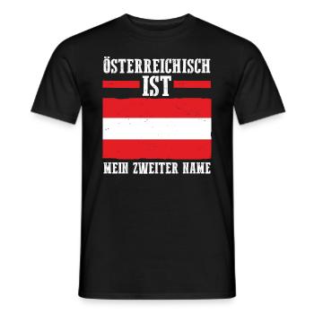 Austrians Austria - Men's T-Shirt - black - Front - AI Model Male 178 light (178cm)