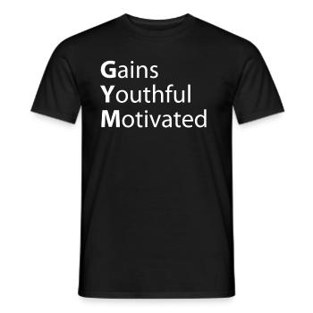 Gym Gewinnt An Jugendlicher Motivation - Männer T-Shirt - Schwarz - Vorne - AI Model Male 178 light (178cm)