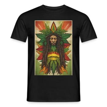logo rasta - T-shirt homme - noir - Devant - AI Model Male 178 light (178cm)