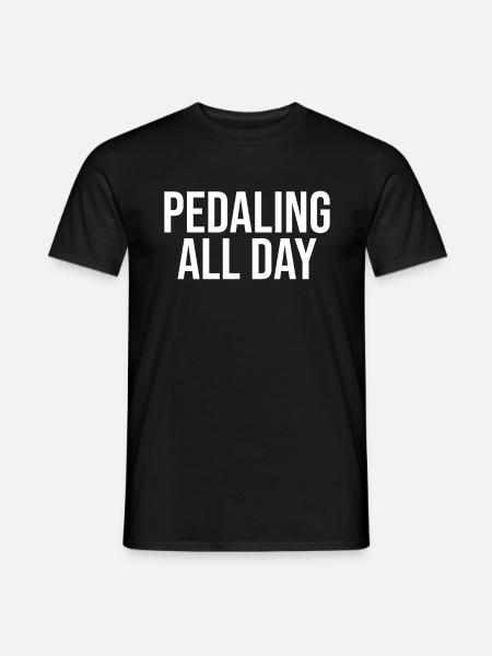 Pedaling all day long - Men's T-Shirt - black