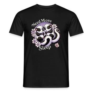 Brauchen Sie Mehr Schlaf, Pyjama Mit Lustigem - Männer T-Shirt - Schwarz - Vorne - AI Model Male 178 light (178cm)