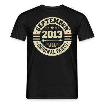 11th birthday 2013 Legendary since September 2013 - Men's T-Shirt - black - Front - AI Model Male 178 light (178cm)