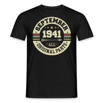 83. Geburtstag 1941 Legendär seit September 1941 - Männer T-Shirt - Schwarz - Vorne - AI Model Male 178 light (178cm)