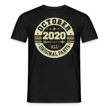 Légendaire depuis octobre 2020 Anniversaire octobre 2020 - T-shirt homme - noir - Devant - AI Model Male 178 light (178cm)