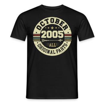 Légendaire depuis Octobre 2005 Anniversaire Octobre 2005 - T-shirt homme - noir - Devant - AI Model Male 178 light (178cm)