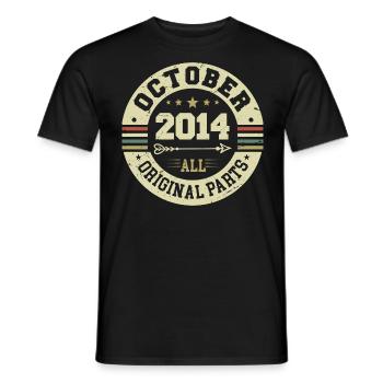 Légendaire depuis octobre 2014 Anniversaire octobre 2014 - T-shirt homme - noir - Devant - AI Model Male 178 light (178cm)