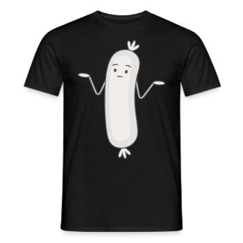 Drôle de Weisswurst Weisswurscht Wurst Weisswurst - T-shirt homme - noir - Devant - AI Model Male 178 light (178cm)