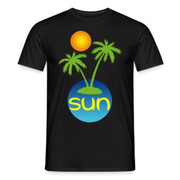 Sun in paradise - Men's T-Shirt - black - Front - AI Model Male 178 light (178cm)