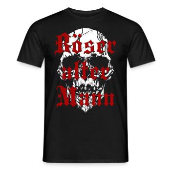 Evil Old Man - Men's T-Shirt - black - Front - AI Model Male 178 light (178cm)
