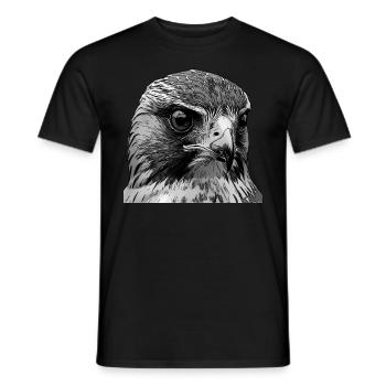 Oiseau faucon - T-shirt homme - noir - Devant - AI Model Male 178 light (178cm)