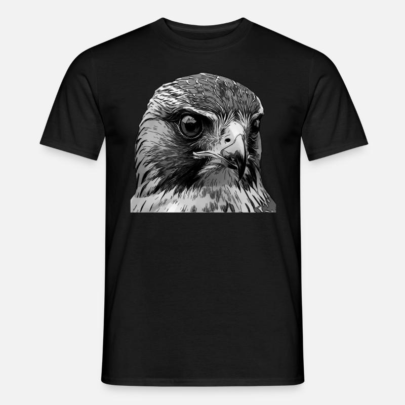 Falken Vogel - Männer T-Shirt - Schwarz