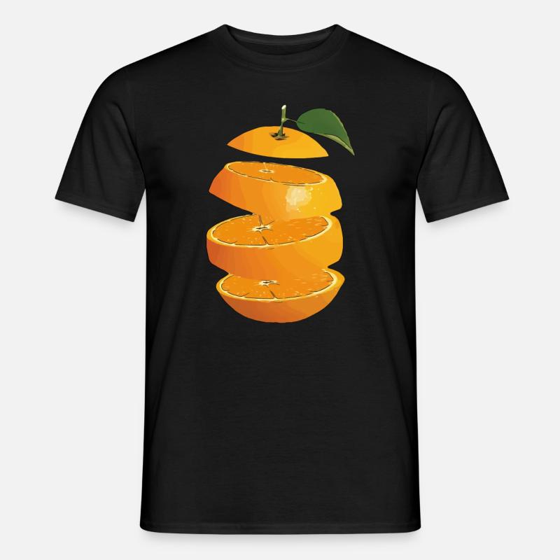 Orange Fruit - Männer T-Shirt - Schwarz