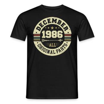 Légendes Anniversaire Décembre 1986 Naissance Cadeau - T-shirt homme - noir - Devant - AI Model Male 178 light (178cm)
