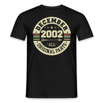 Legends Birthday December 2002 Born Gift - Men's T-Shirt - black - Front - AI Model Male 178 light (178cm)