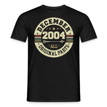 Légendes Anniversaire Décembre 2004 Naissance Cadeau - T-shirt homme - noir - Devant - AI Model Male 178 light (178cm)