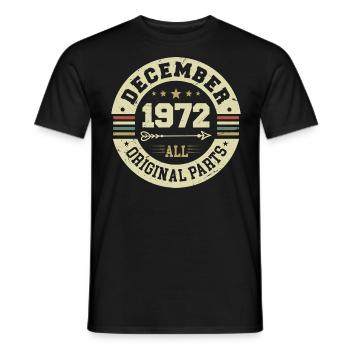 Légendes Anniversaire Décembre 1972 Naissance Cadeau - T-shirt homme - noir - Devant - AI Model Male 178 light (178cm)