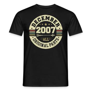 Légendes Anniversaire Décembre 2007 Naissance Cadeau - T-shirt homme - noir - Devant - AI Model Male 178 light (178cm)