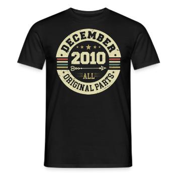 Légendes Anniversaire Décembre 2010 Naissance Cadeau - T-shirt homme - noir - Devant - AI Model Male 178 light (178cm)