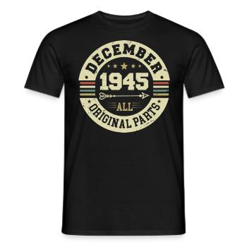 Legenden Geburtstag Dezember 1945 geboren Geschenk - Männer T-Shirt - Schwarz - Vorne - AI Model Male 178 light (178cm)