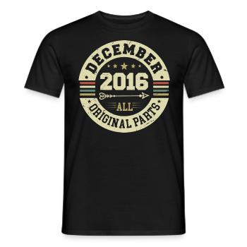 Légendes Anniversaire Décembre 2016 Naissance Cadeau - T-shirt homme - noir - Devant - AI Model Male 178 light (178cm)
