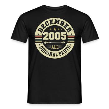 Légendes Anniversaire Décembre 2005 Né Cadeau - T-shirt homme - noir - Devant - AI Model Male 178 light (178cm)