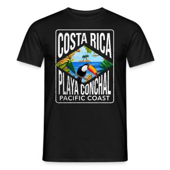 Costa Rica Playa Conchal - Männer T-Shirt - Schwarz - Vorne - AI Model Male 178 light (178cm)