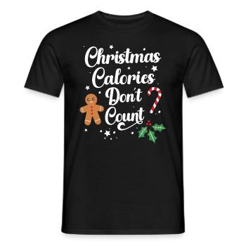 Les calories de Noël ne comptent pas - T-shirt homme - noir - Devant - AI Model Male 178 light (178cm)