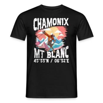 Chamonix free style - T-shirt homme - noir - Devant - AI Model Male 178 light (178cm)