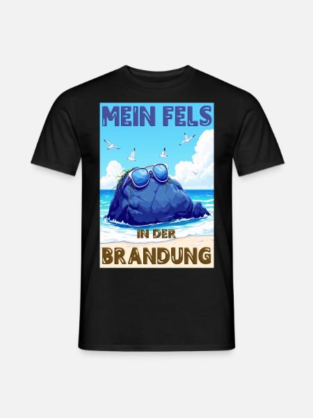 Mein Fels in der Brandung - deutsche Version - Männer T-Shirt - Schwarz