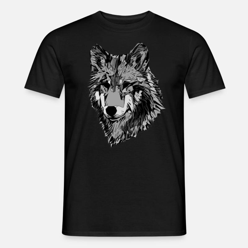 Abstraktes Hunde Gesicht - Männer T-Shirt - Schwarz