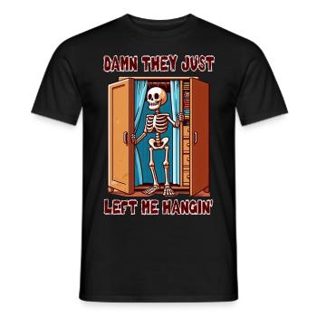 Damn - they just left me hangin' - Men's T-Shirt - black - Front - AI Model Male 178 light (178cm)