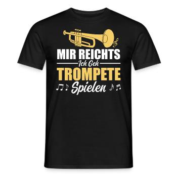I've had enough, I'm going to play the trumpet - Men's T-Shirt - black - Front - AI Model Male 178 light (178cm)