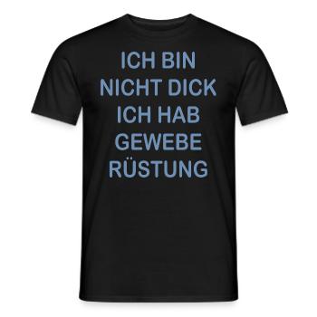 Lustige Sprüche Geweberüstung Nicht Dick - Männer T-Shirt - Schwarz - Vorne - AI Model Male 178 light (178cm)