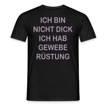 Lustige Sprüche Geweberüstung Nicht Dick - Männer T-Shirt - Schwarz - Vorne - AI Model Male 178 light (178cm)