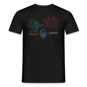 Antifragilität Profiteur - Börsenzyklus Bulle Baer - Männer T-Shirt - Schwarz - Vorne - AI Model Male 178 light (178cm)