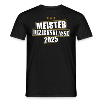 Meister Bezirksklasse 2025 Aufstiegstrikot - Männer T-Shirt - Schwarz - Vorne - AI Model Male 178 light (178cm)