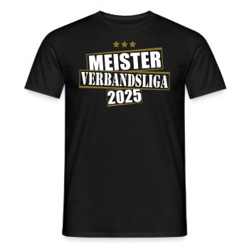 Meister Verbandsliga 2025 Aufstiegstrikot - Männer T-Shirt - Schwarz - Vorne - AI Model Male 178 light (178cm)