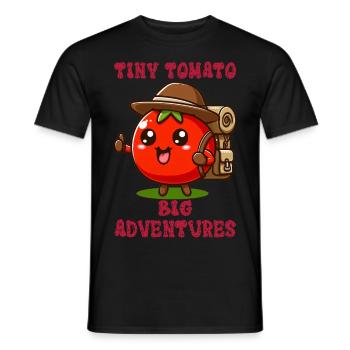 Petite tomate - Grandes aventures - T-shirt homme - noir - Devant - AI Model Male 178 light (178cm)