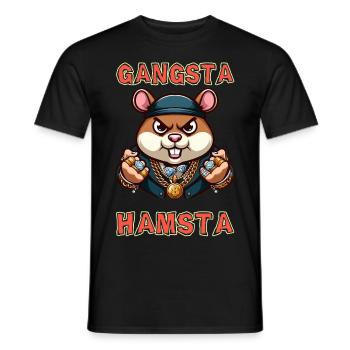 Gangsta Hamsta - T-shirt homme - noir - Devant - AI Model Male 178 light (178cm)