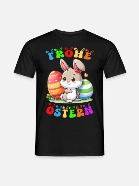 Frohe Ostern - Männer T-Shirt - Schwarz