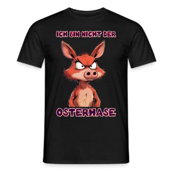 No, I'm not the Easter Bunny - Men's T-Shirt - black - Front - AI Model Male 178 light (178cm)