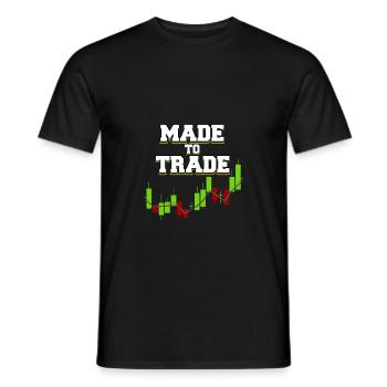Trading Trader Stock Market Trader Forex Gift - Men's T-Shirt - black - Front - AI Model Male 178 light (178cm)