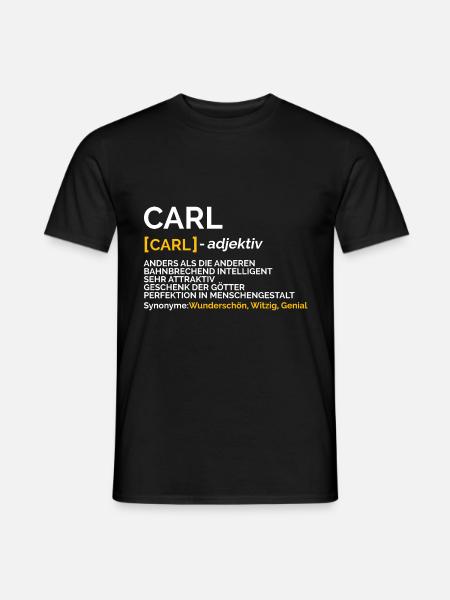 Carl - Männer T-Shirt - Schwarz