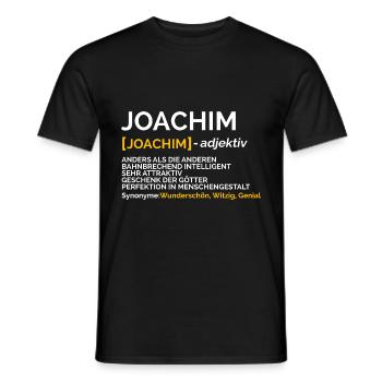 Joachim - Männer T-Shirt - Schwarz - Vorne - AI Model Male 178 light (178cm)